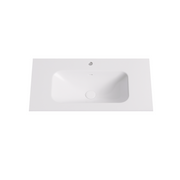 Nora Bianca Artificial Stone Vanity Top with Overflow Gloss White 900mm (BAS-GW900)