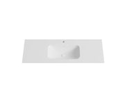 Nora Bianca Artificial Stone Vanity Top with Overflow Matt White 1200mm (BAS-MW1200)