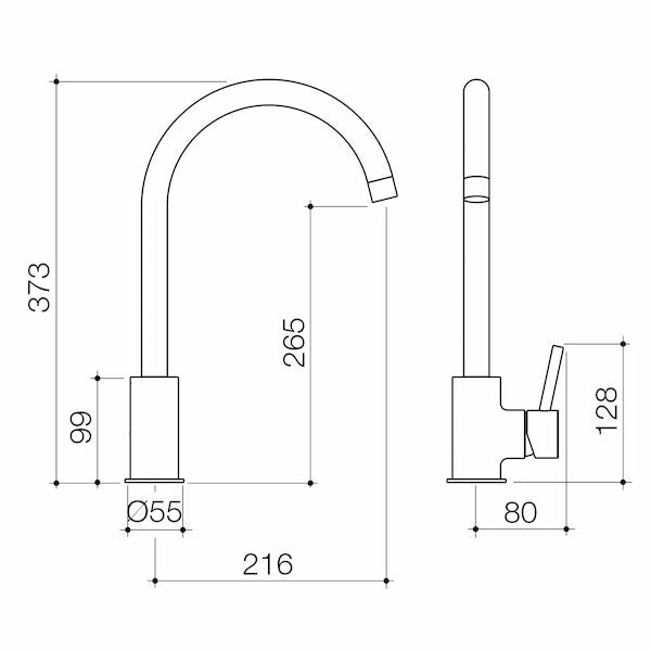 Caroma Basis R3 Sink Mixer - Brushed Nickel (BAS020BN4AF)