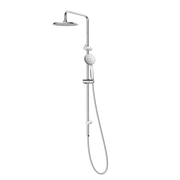 Caroma Basis Round Rail Shower with Overhead - Chrome (BAS033C3A)