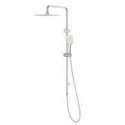 Caroma Basis Square Rail Shower with Overhead (4 Star)- Brushed Nickel (BAS036BN4E)