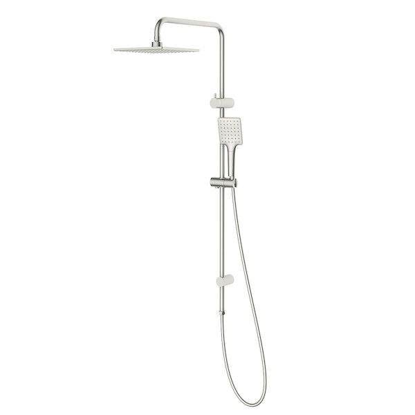 Caroma Basis Square Rail Shower with Overhead - Chrome (BAS036C3A)