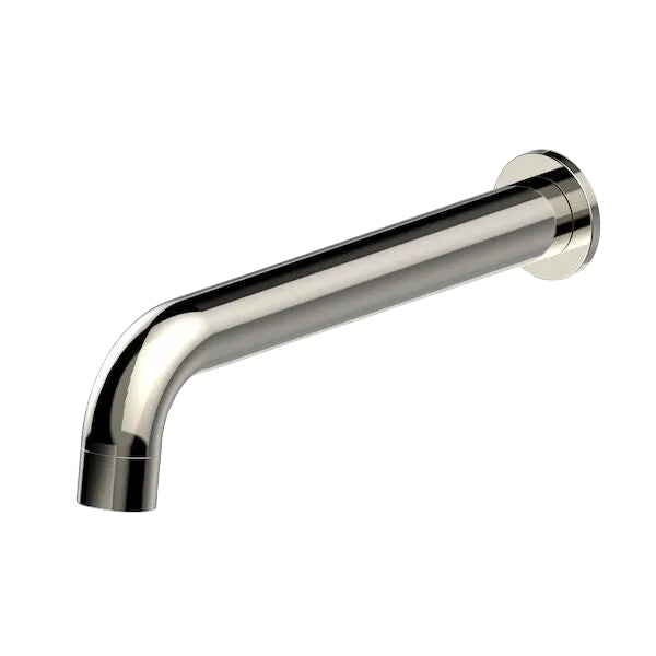 Caroma Basis Wall Basin/Bath Outlet 220mm Brushed Nickel (BAS046BN5AF)