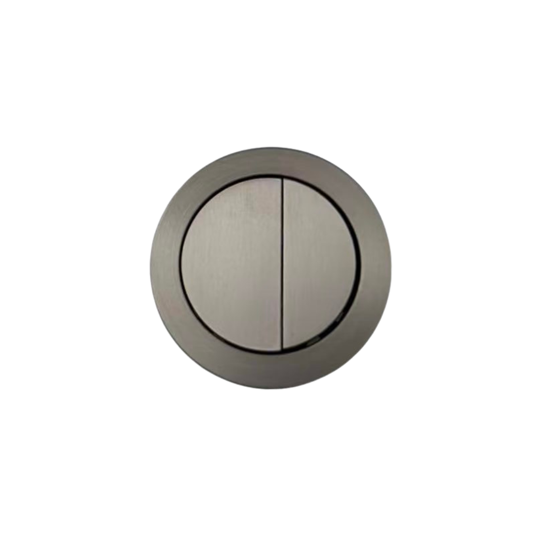 Nora Toilet Flush Button, 48mm, Brushed Gunmetal (BT-005)
