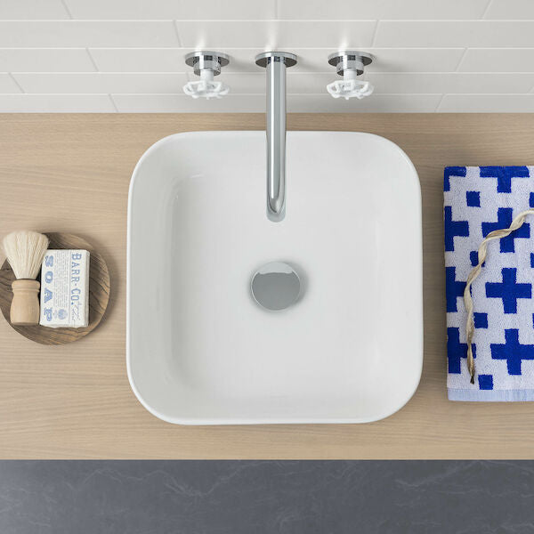 Caroma Tribute Above Counter Basin - Square 390mm (874400W)