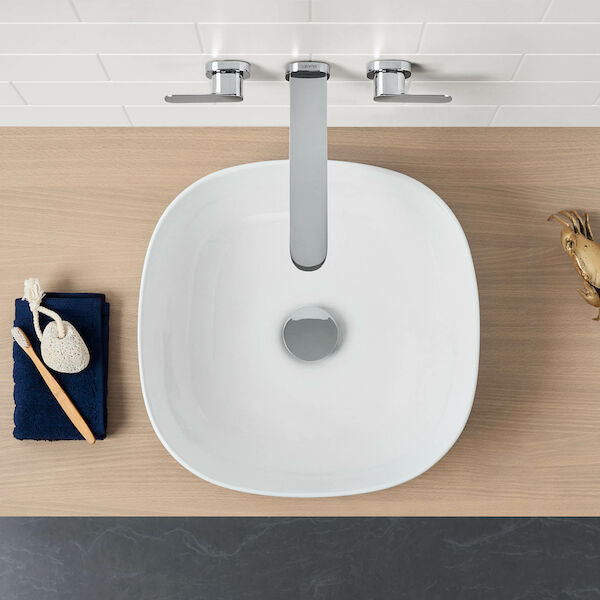 Caroma Tribute Above Counter Basin - Curved Square 400mm (874800W)