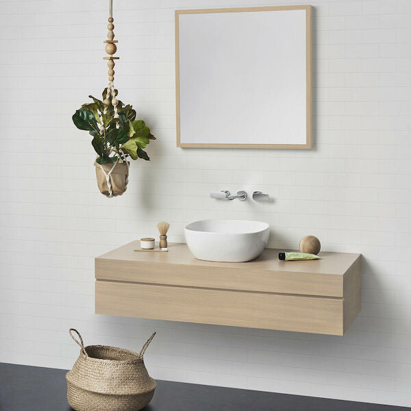 Caroma Tribute Above Counter Basin - Curved Square 400mm (874800W)
