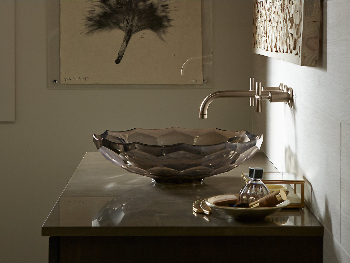 Kohler Briolette Faceted Glass Vessel Basin