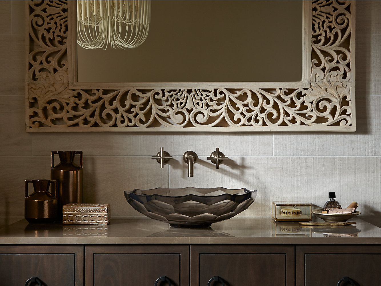 Kohler Briolette Faceted Glass Vessel Basin