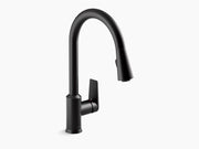 Kohler Taut Pull Out Spray Kitchen Mixer Matte Black (21367T-4E-BL)