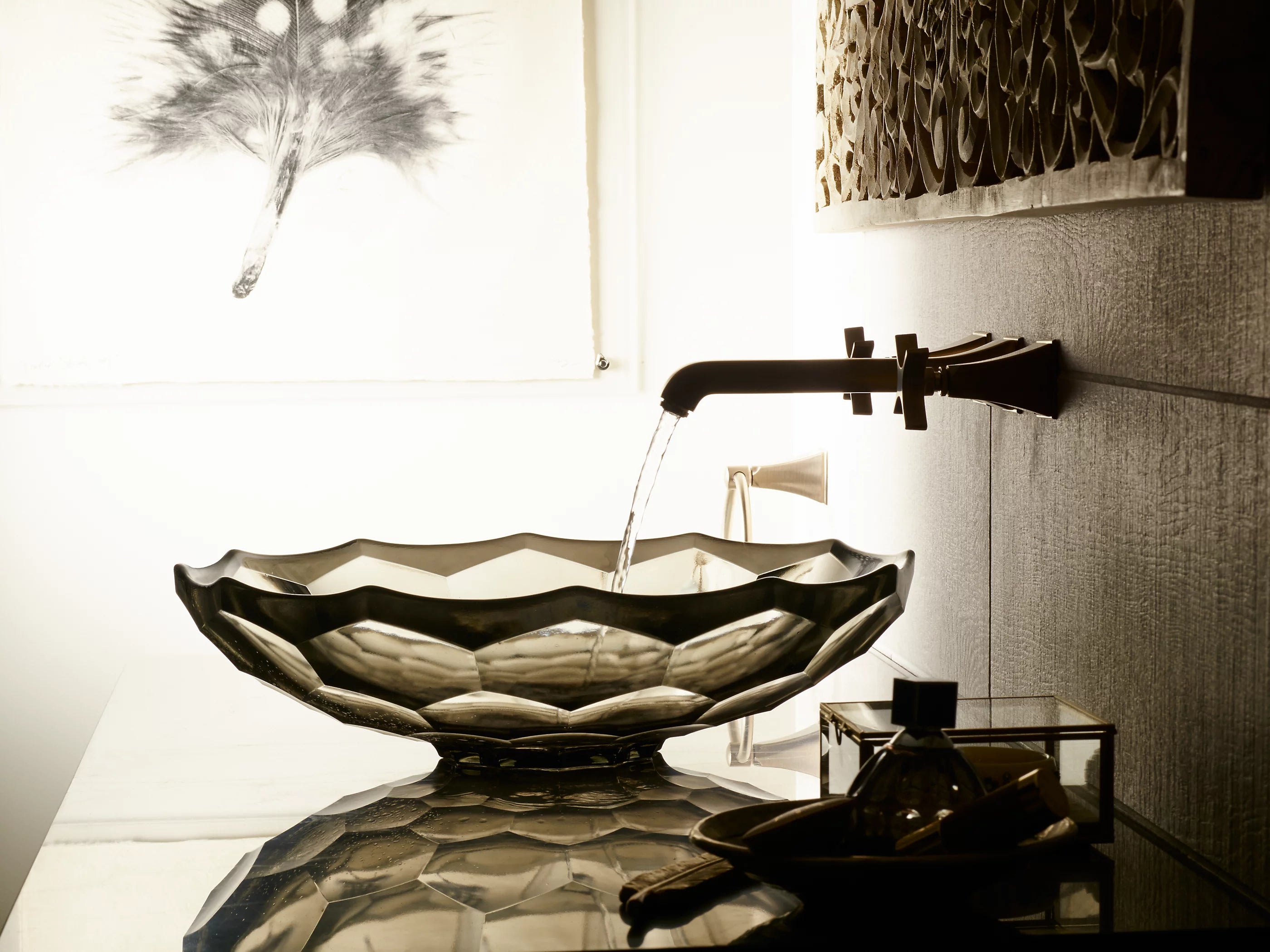 Kohler Briolette Faceted Glass Vessel Basin