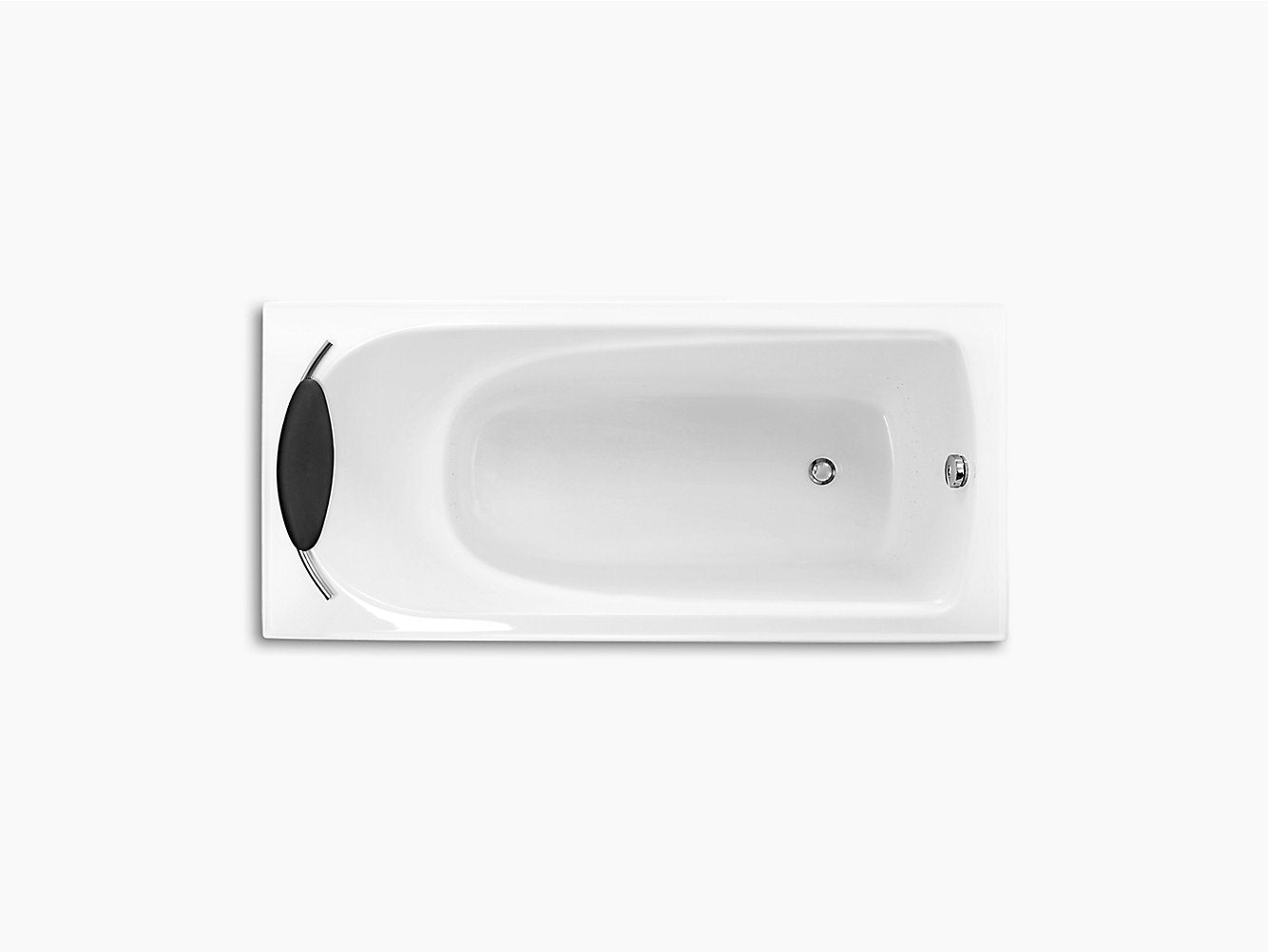 Kohler Regatta Bubble Massage Bath 1675x760mm + Pillow (11303A-GAB-0)