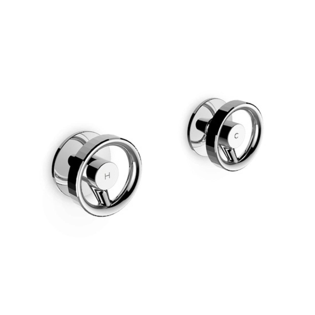 Kohler Components Wall Mount Dual Industrial Handles Trim (excluding valve)