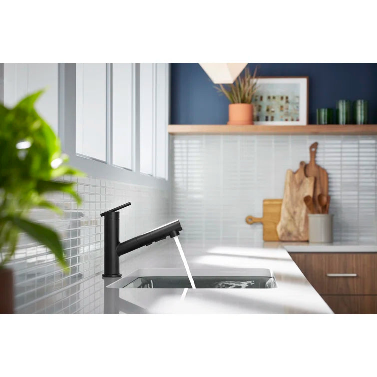 Kohler Crue Pull-Out Kitchen Mixer Matte Black (22976T-4E-BL)