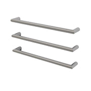 Nora Venezia Heated Towel Rail Single Bar Round W650*D100*∅32mm Brushed Nickel (DCR01-BN-650)