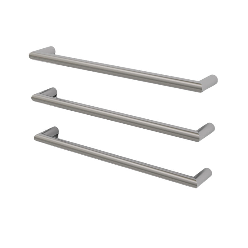 Nora Venezia Heated Towel Rail Single Bar Round W650*D100*∅32mm Brushed Nickel (DCR01-BN-650)