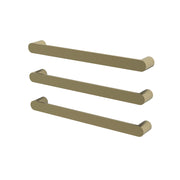 Nora Firenze Heated Towel Rail Single Bar W650×H80×D50mm Brushed Brass (DLS02-BB-650)
