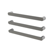 Nora Firenze Heated Towel Rail Single Bar W650×H80×D50mm Brushed Nickel (DLS02-BN-650)