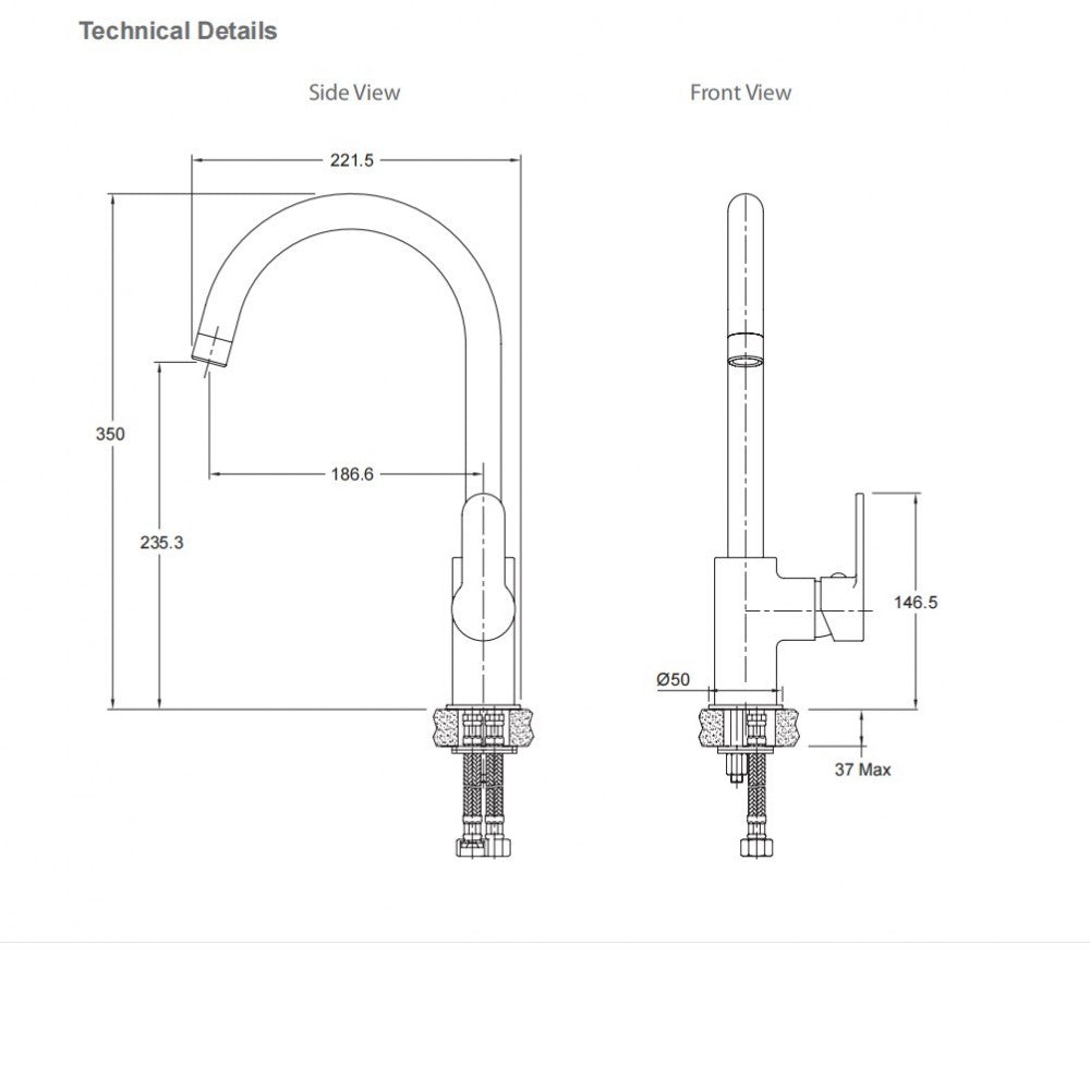 Englefield Studio MASTERFLOW® Kitchen Mixer (97532A-CP)