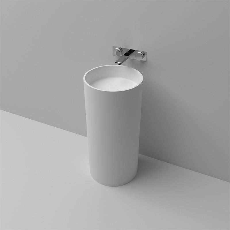 Nora Venezia Solid Surface Free Standing Basin Matt White (FA08-2)