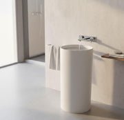 Nora Venezia Solid Surface Free Standing Basin Matt White (FA08-2)