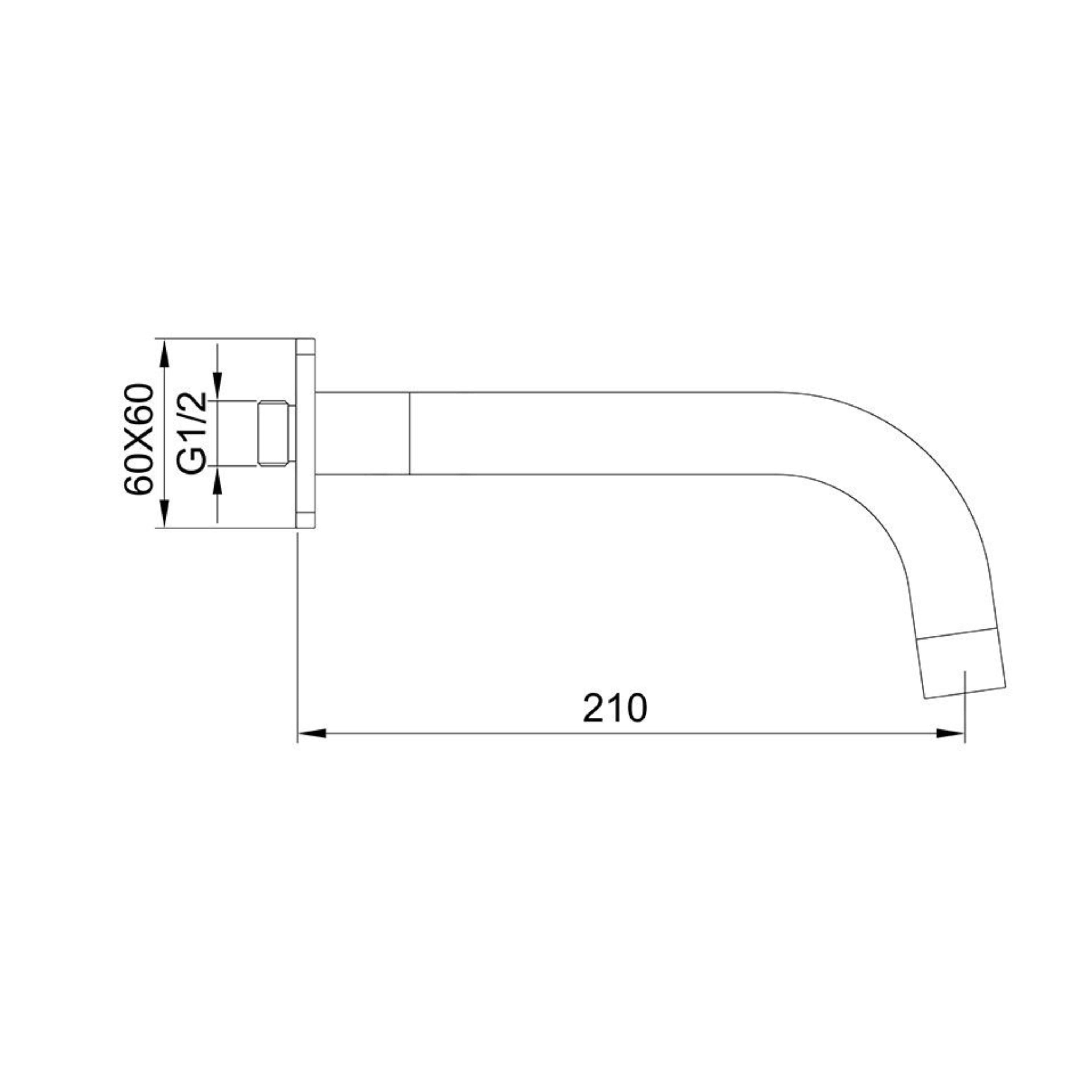 Waterware Loft Wall Mounted Bath Spout Gun Metal (FWLO08GM)