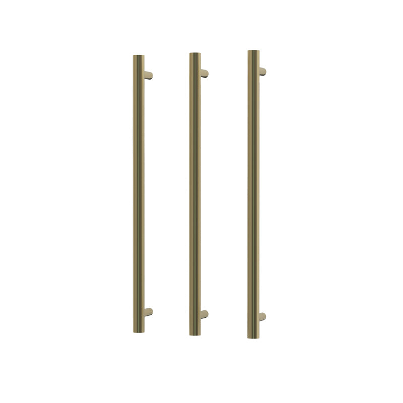 Nora Venezia Heated Towel Rail Single Pole Round H900*D10*∅38mm Brushed Brass (ICR01-BB-900)