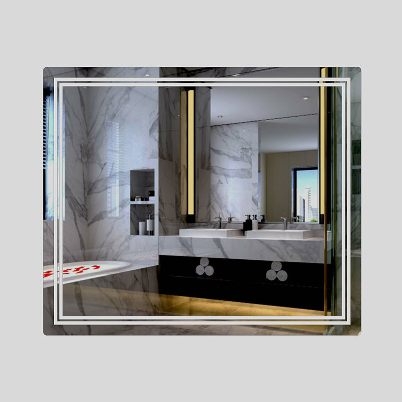 Nora Rectangle LED Mirror with Demister W900*H760*D33mm (JM-9076)