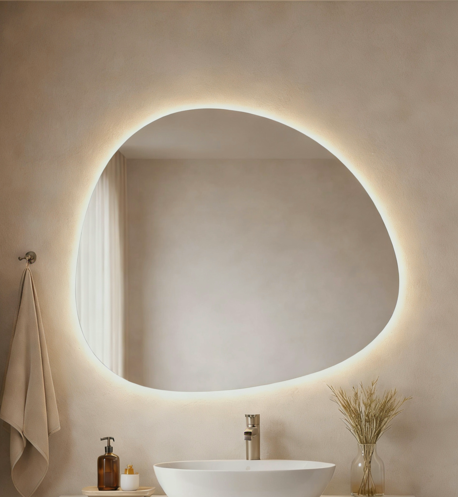 Nora Venezia Pond Backlit LED Mirror with Demister (JM-PD-001BL)