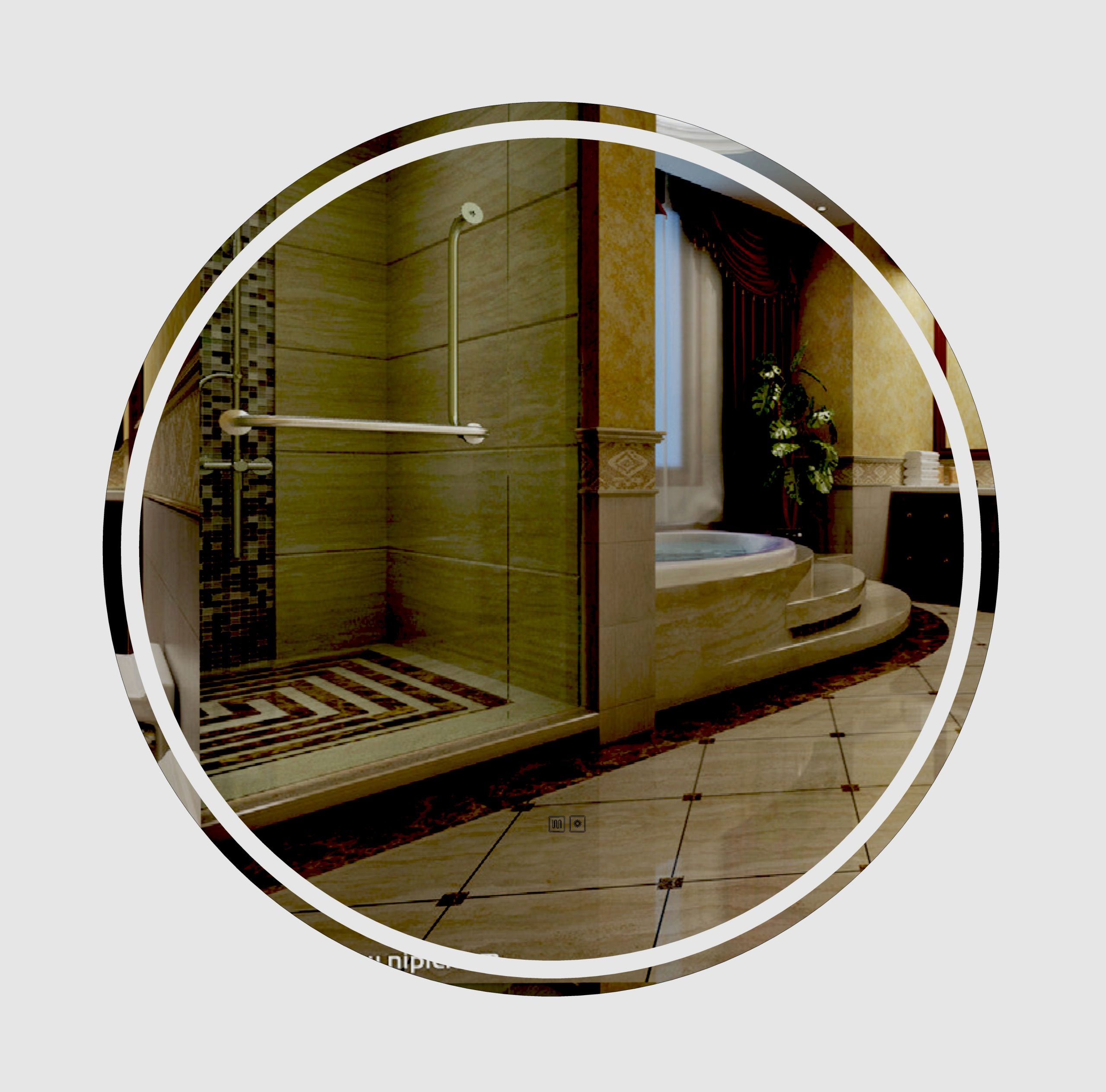 Nora Round LED Frosted Mirror with Demister Φ600*D25mm (JM-Q600)