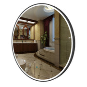 Nora Round LED Mirror Φ600*D40mm with Demister Brushed Nickel (JM-SQ600BN)