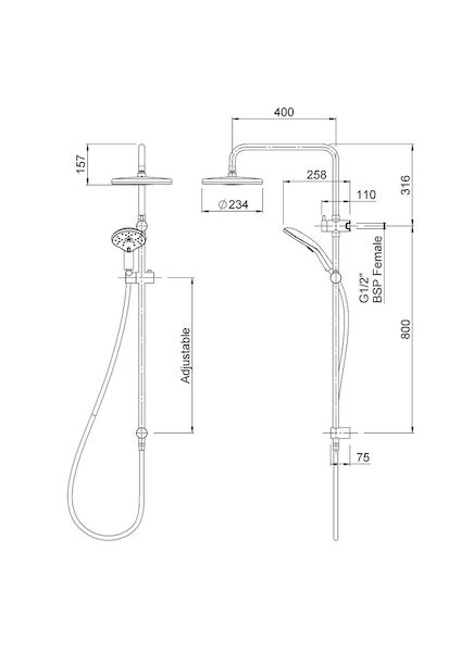 Methven Koha Twin Shower Chrome (KHSSCPGR)