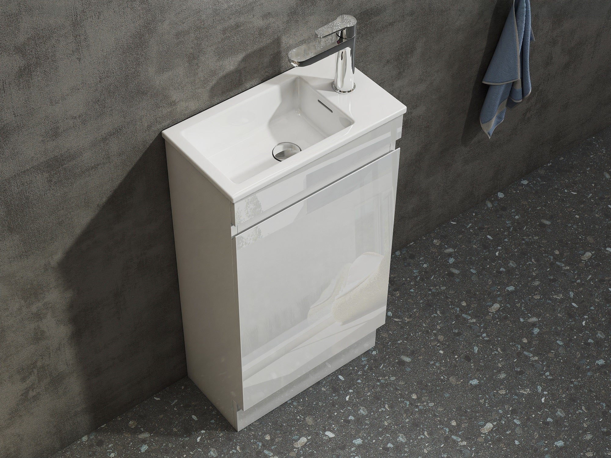 Nora Modena Floor Standing Vanity White W450*D260*H830 (LDJA450WMC)