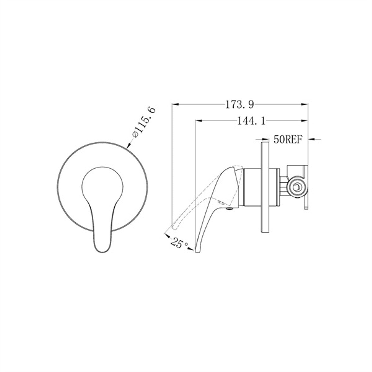 Nero Classic Shower Mixer Chrome (NR110009CH)