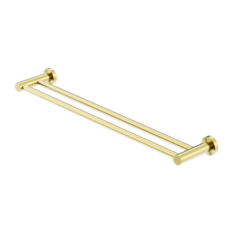 Nero Mecca Double Towel Rail 800mm Brushed Gold (NR1930DBG)