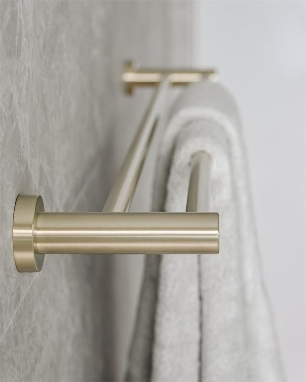 Nero Mecca Double Towel Rail 800mm Brushed Gold (NR1930DBG)
