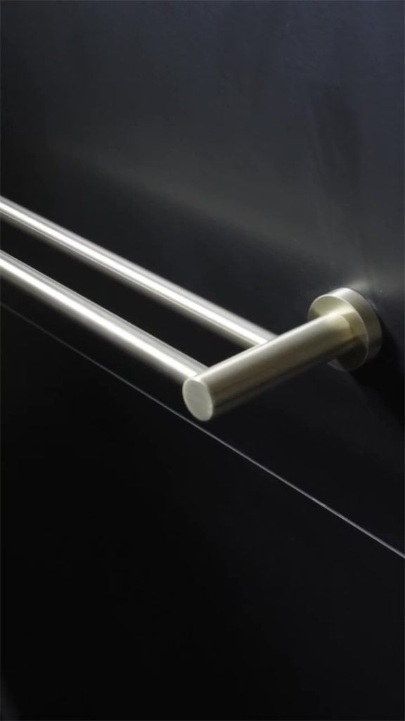 Nero Mecca Double Towel Rail 800mm Brushed Gold (NR1930DBG)