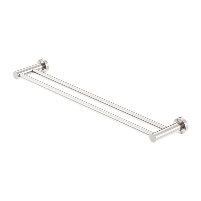 Nero Mecca Double Towel Rail 800mm Brushed Nickel (NR1930DBN)