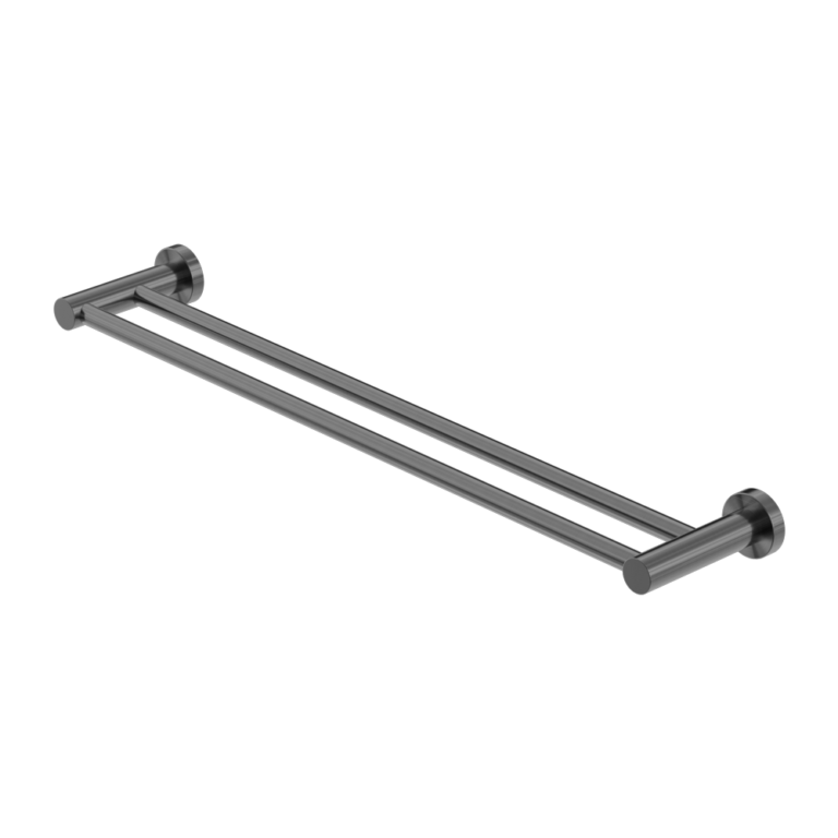 Nero Mecca Double Towel Rail 800mm Gun Metal (NR1930DGM)