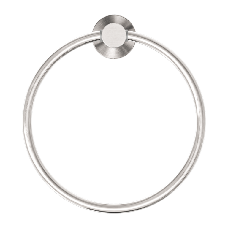 Nero Mecca Hand Towel Ring Brushed Nickel (NR1980BN)