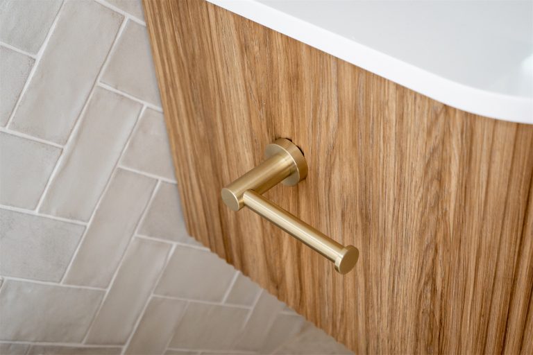 Nero Mecca Toilet Roll Holder Brushed Gold (NR1986BG)