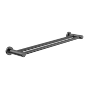 Nero Dolce II Double Towel Rail 600mm Gun Metal (NR2024DGM)