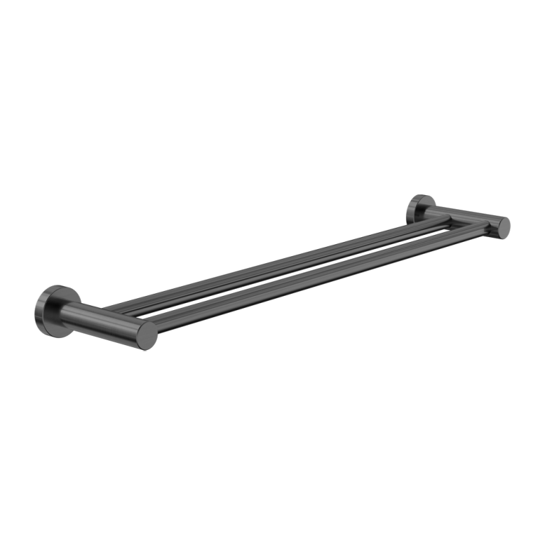 Nero Dolce II Double Towel Rail 800mm Gun Metal (NR2030DGM)