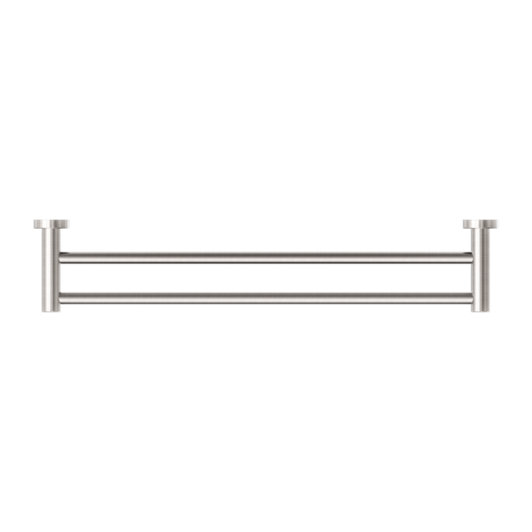 Nero Classic Double Towel Rail 800mm Brushed Nickel (NR2030DBN)
