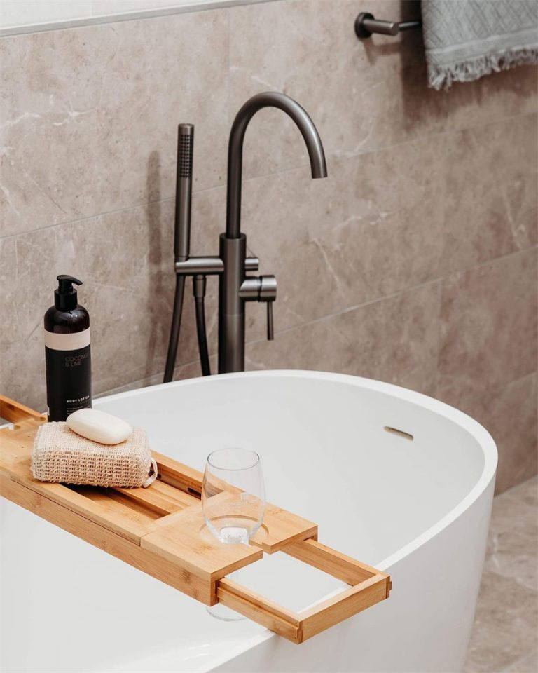 Nero Mecca Round Freestanding Mixer With Hand Shower Gun Metal (NR210903AGM)