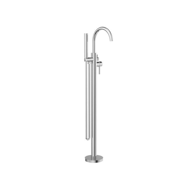 Nero Mecca Round Freestanding Mixer With Hand Shower Chrome (NR210903ACH)
