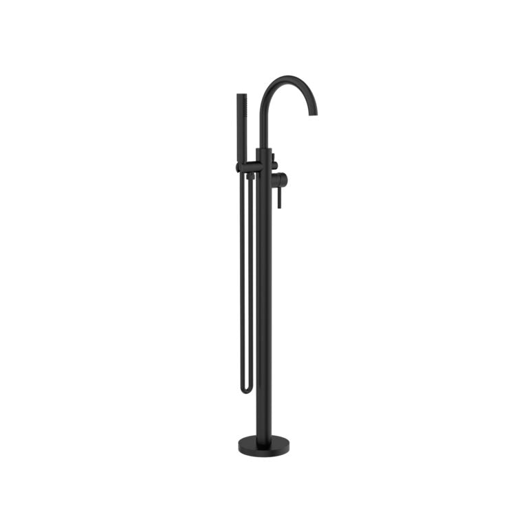 Nero Mecca Round Freestanding Mixer With Hand Shower Matte Black (NR210903AMB)