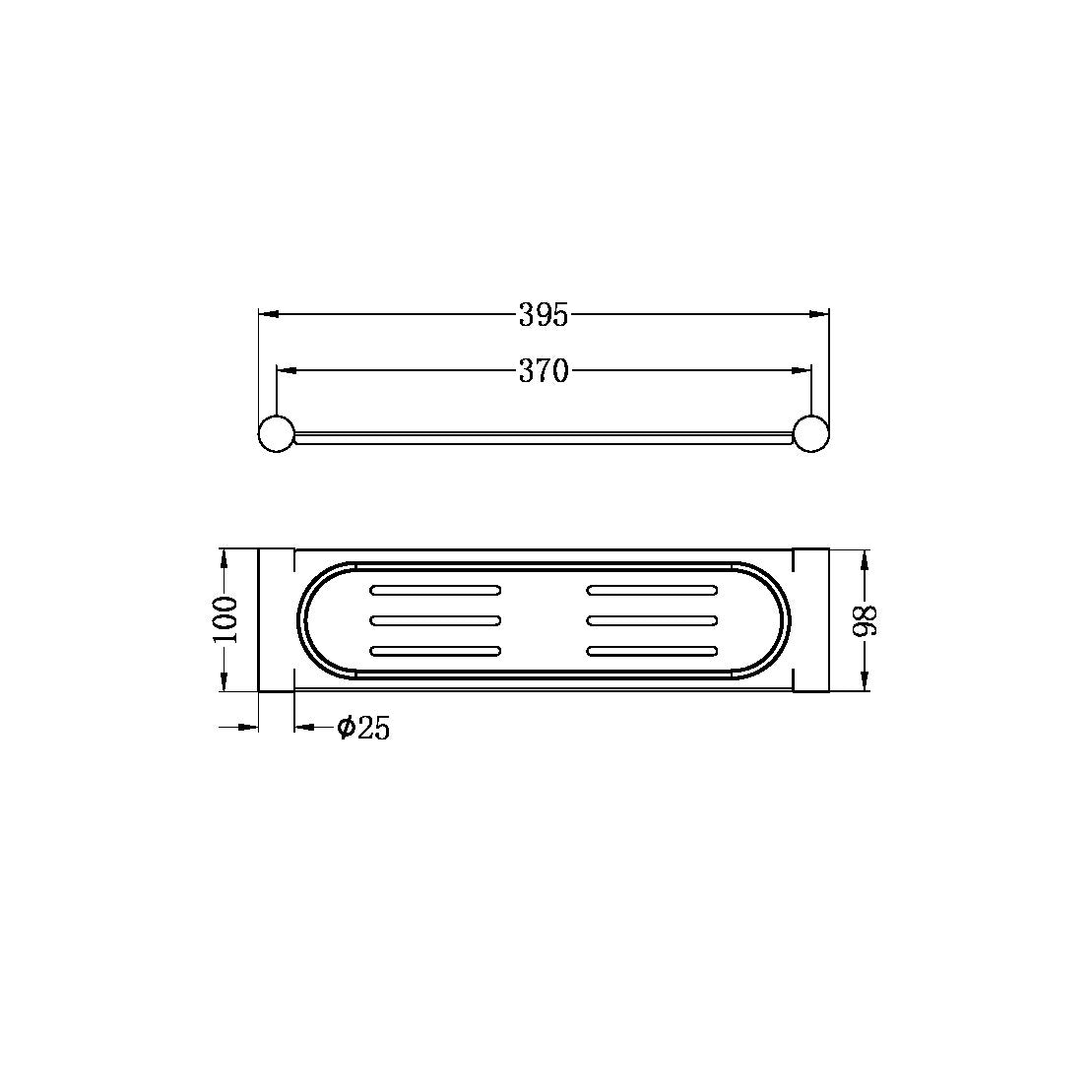 Nero New Mecca Metal Shower Shelf Gun Metal (NR2387AGM)