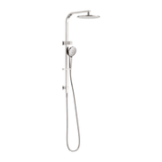 Nero Bianca Twin Shower Brushed Nickel (NR250805FBN)