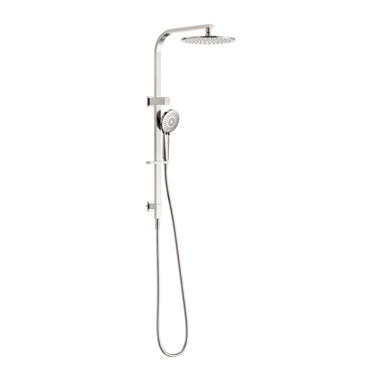 Nero Bianca Twin Shower Brushed Nickel (NR250805FBN)
